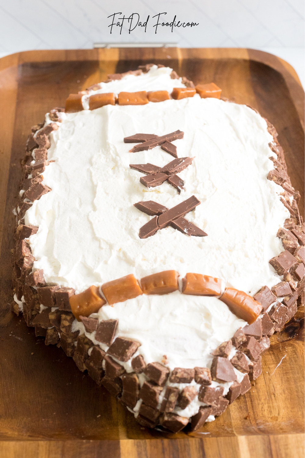 Football Shaped Cake Recipe - Fat Dad Foodie